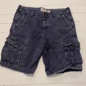 Abercrombie & Fitch vintage navy cargo shorts